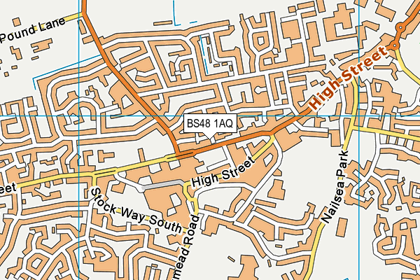 BS48 1AQ map - OS VectorMap District (Ordnance Survey)