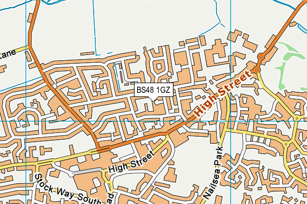 BS48 1GZ map - OS VectorMap District (Ordnance Survey)
