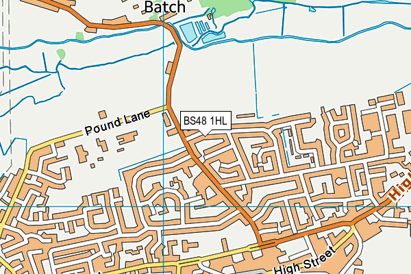 BS48 1HL map - OS VectorMap District (Ordnance Survey)