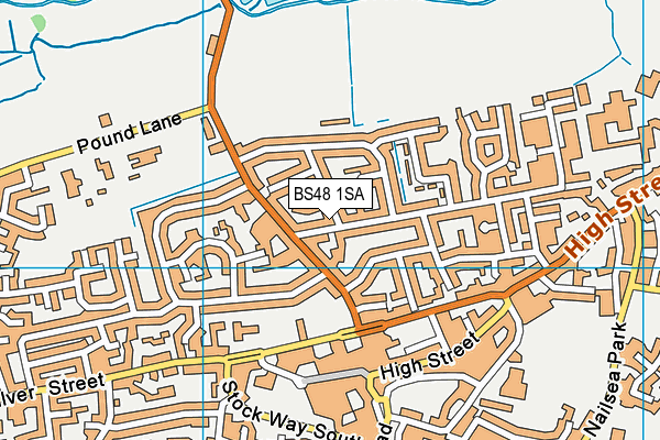 BS48 1SA map - OS VectorMap District (Ordnance Survey)