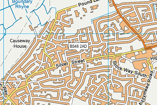 BS48 2AD map - OS VectorMap District (Ordnance Survey)