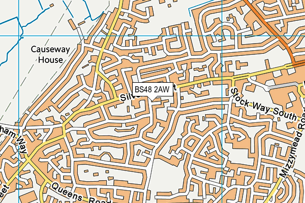 BS48 2AW map - OS VectorMap District (Ordnance Survey)