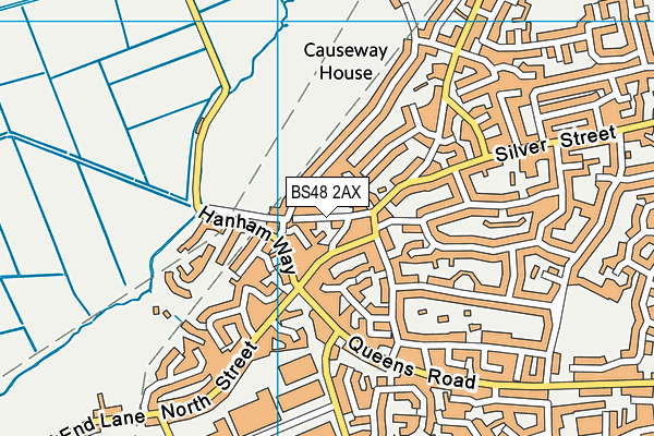 BS48 2AX map - OS VectorMap District (Ordnance Survey)