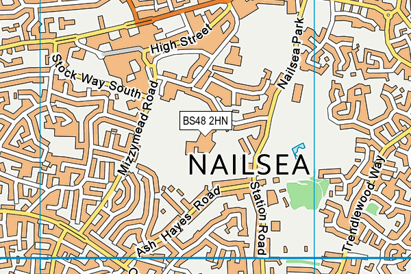 Nailsea School map (BS48 2HN) - OS VectorMap District (Ordnance Survey)