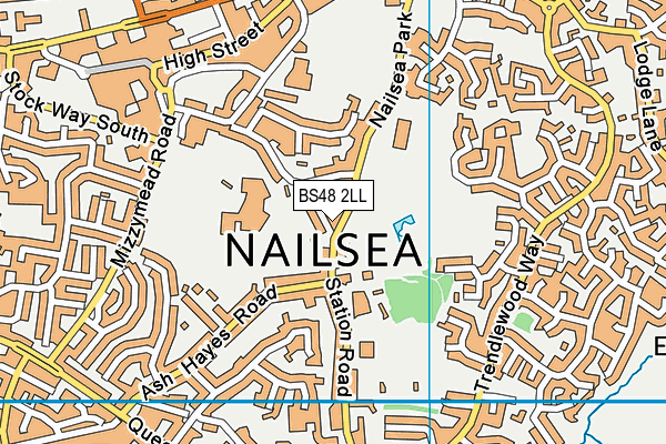 Nailsea School Playing Fields map (BS48 2LL) - OS VectorMap District (Ordnance Survey)