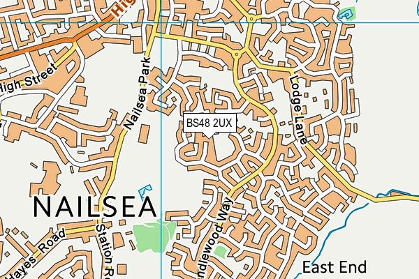 BS48 2UX map - OS VectorMap District (Ordnance Survey)