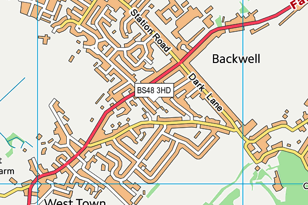 BS48 3HD map - OS VectorMap District (Ordnance Survey)