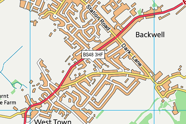 BS48 3HF map - OS VectorMap District (Ordnance Survey)