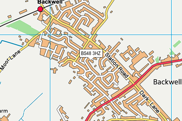 BS48 3HZ map - OS VectorMap District (Ordnance Survey)