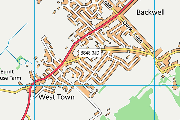 BS48 3JD map - OS VectorMap District (Ordnance Survey)