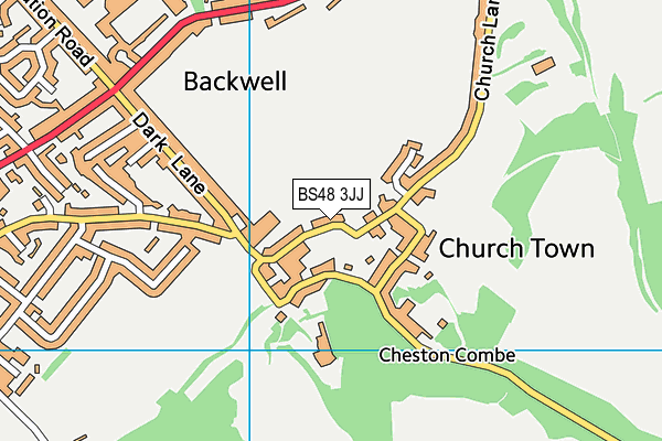 Backwell C Of E Junior School map (BS48 3JJ) - OS VectorMap District (Ordnance Survey)