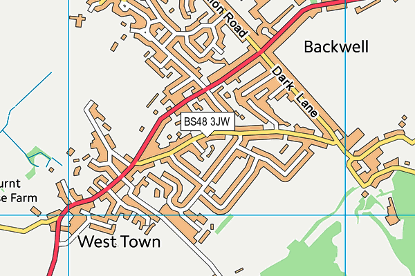 BS48 3JW map - OS VectorMap District (Ordnance Survey)