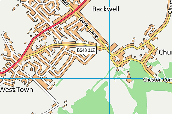 BS48 3JZ map - OS VectorMap District (Ordnance Survey)