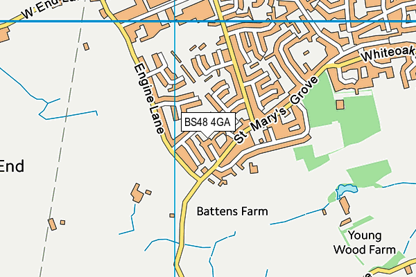 BS48 4GA map - OS VectorMap District (Ordnance Survey)