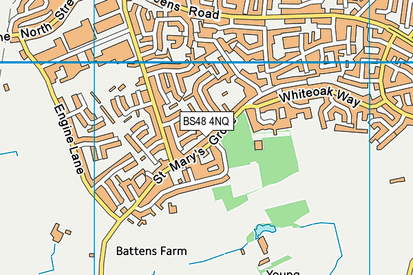 Grove Sports Club map (BS48 4NQ) - OS VectorMap District (Ordnance Survey)