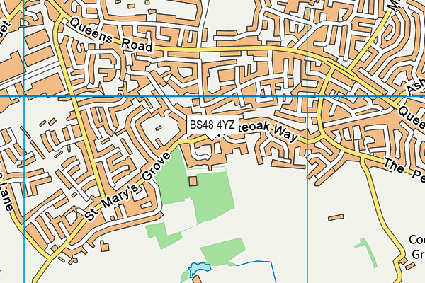 Grove Junior School map (BS48 4YZ) - OS VectorMap District (Ordnance Survey)