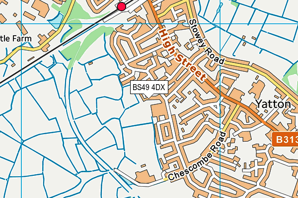BS49 4DX map - OS VectorMap District (Ordnance Survey)