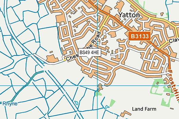 BS49 4HE map - OS VectorMap District (Ordnance Survey)