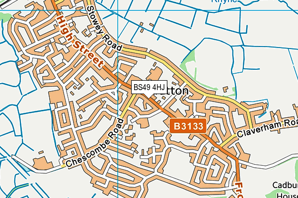 BS49 4HJ map - OS VectorMap District (Ordnance Survey)