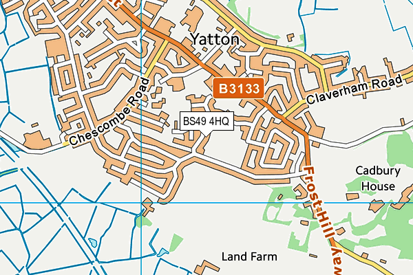 Rock Road Playing Fields map (BS49 4HQ) - OS VectorMap District (Ordnance Survey)