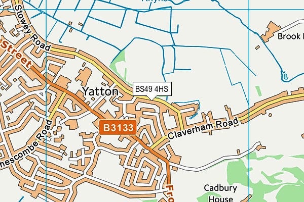 BS49 4HS map - OS VectorMap District (Ordnance Survey)