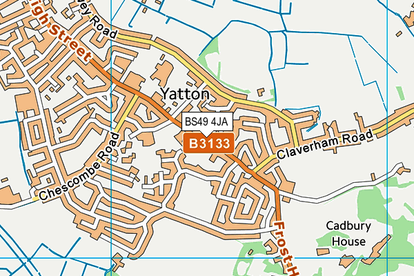 BS49 4JA map - OS VectorMap District (Ordnance Survey)