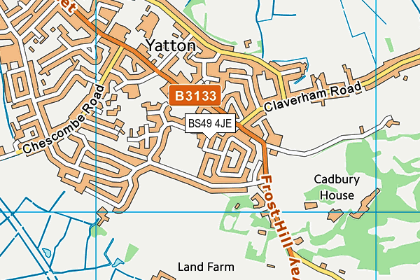 BS49 4JE map - OS VectorMap District (Ordnance Survey)