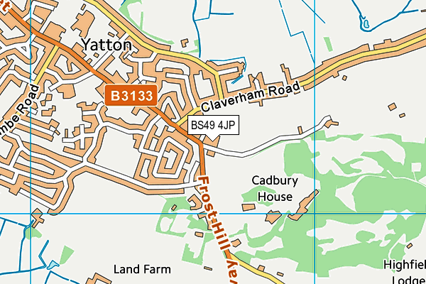 Claverham Cricket Club map (BS49 4JP) - OS VectorMap District (Ordnance Survey)