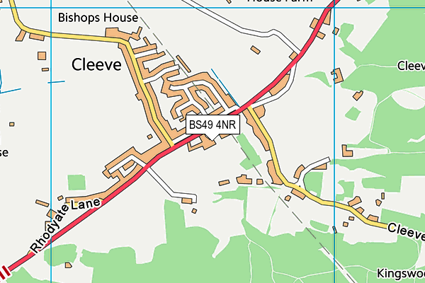 Cleeve Village Hall map (BS49 4NR) - OS VectorMap District (Ordnance Survey)