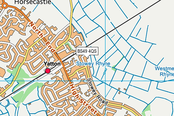 BS49 4QS map - OS VectorMap District (Ordnance Survey)