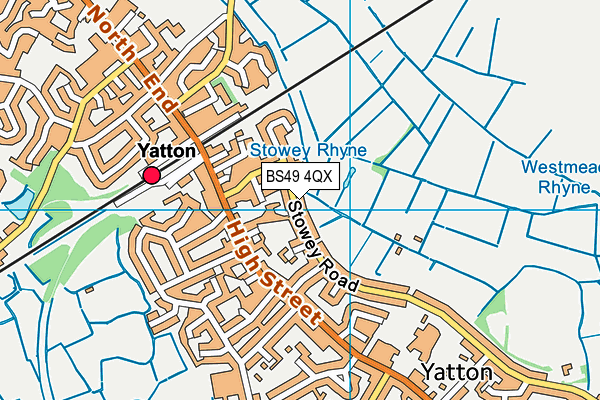 BS49 4QX map - OS VectorMap District (Ordnance Survey)
