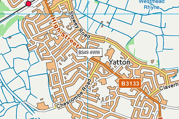 BS49 4WW map - OS VectorMap District (Ordnance Survey)
