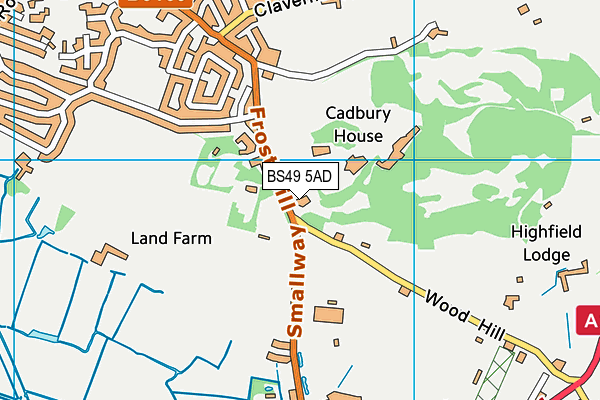 BS49 5AD map - OS VectorMap District (Ordnance Survey)
