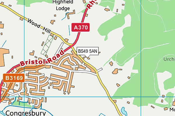 BS49 5AN map - OS VectorMap District (Ordnance Survey)