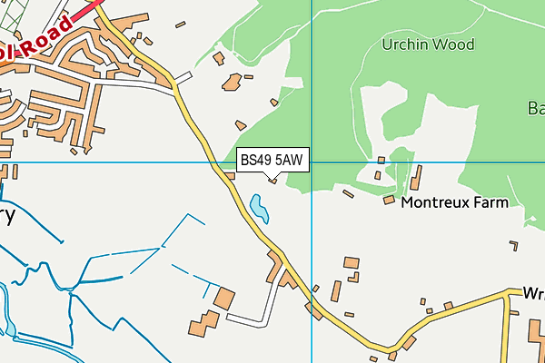 BS49 5AW map - OS VectorMap District (Ordnance Survey)