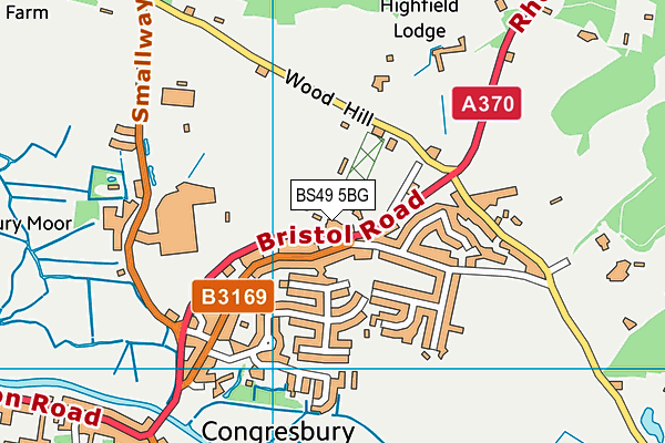 BS49 5BG map - OS VectorMap District (Ordnance Survey)