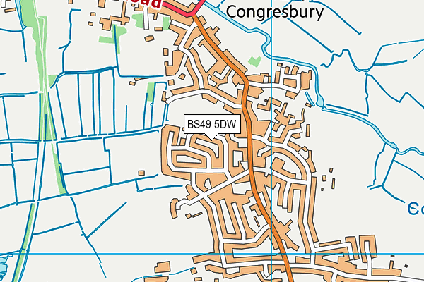 Congresbury Cricket Club map (BS49 5DW) - OS VectorMap District (Ordnance Survey)