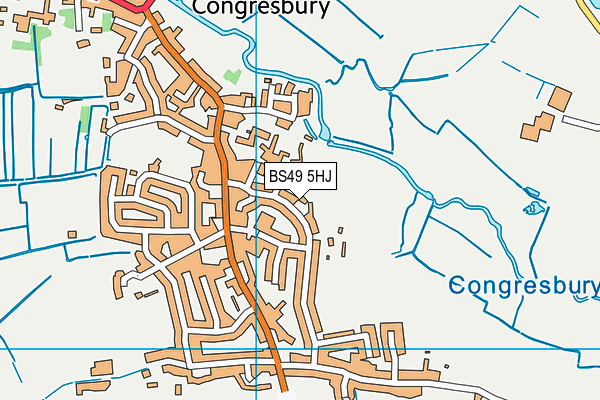 BS49 5HJ map - OS VectorMap District (Ordnance Survey)