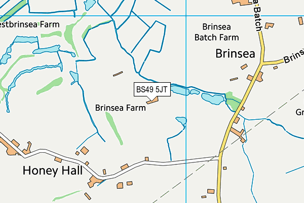 Mendip Spring Golf Club map (BS49 5JT) - OS VectorMap District (Ordnance Survey)