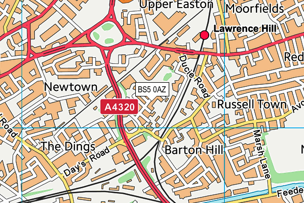 BS5 0AZ map - OS VectorMap District (Ordnance Survey)