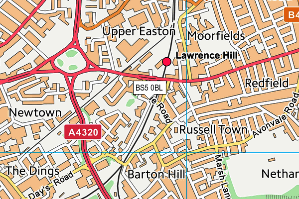 BS5 0BL map - OS VectorMap District (Ordnance Survey)