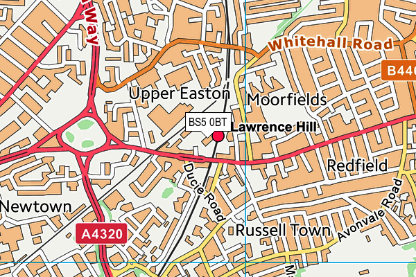 BS5 0BT map - OS VectorMap District (Ordnance Survey)