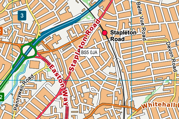 BS5 0JA map - OS VectorMap District (Ordnance Survey)