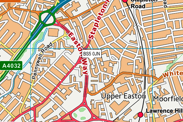 BS5 0JN map - OS VectorMap District (Ordnance Survey)