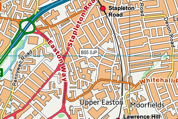 BS5 0JP map - OS VectorMap District (Ordnance Survey)