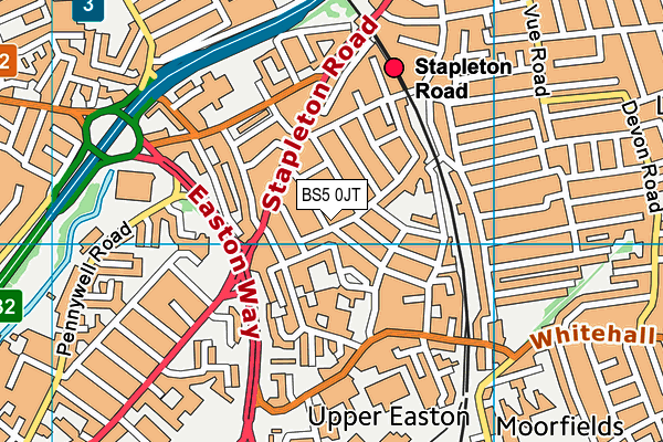 BS5 0JT map - OS VectorMap District (Ordnance Survey)