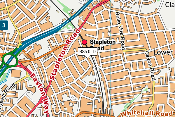 BS5 0LD map - OS VectorMap District (Ordnance Survey)