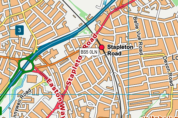 BS5 0LN map - OS VectorMap District (Ordnance Survey)