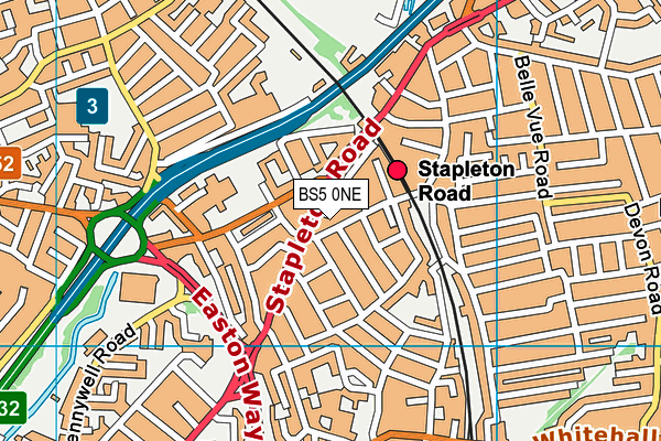 BS5 0NE map - OS VectorMap District (Ordnance Survey)