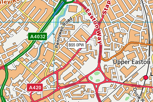 BS5 0PW map - OS VectorMap District (Ordnance Survey)